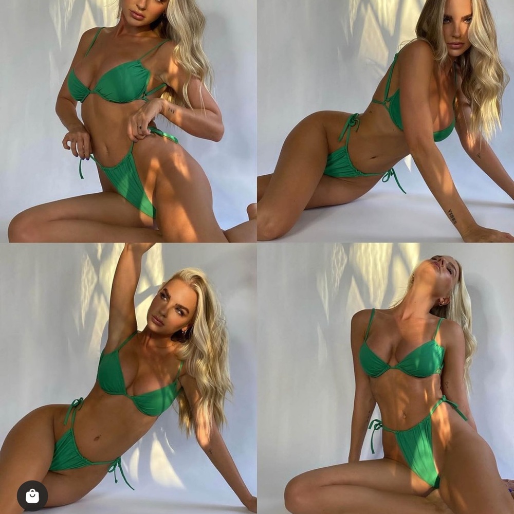 NWT weworewhat green bikini